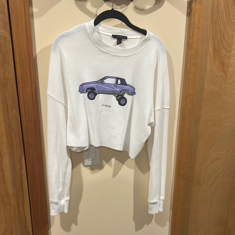 Stylish White Waffle Knit Top